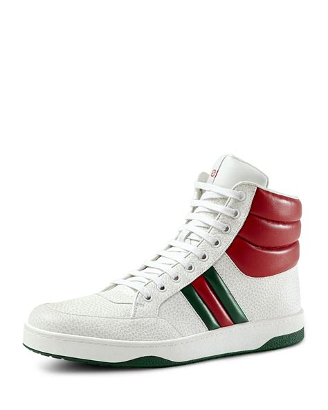 men's gucci white high top sneakers